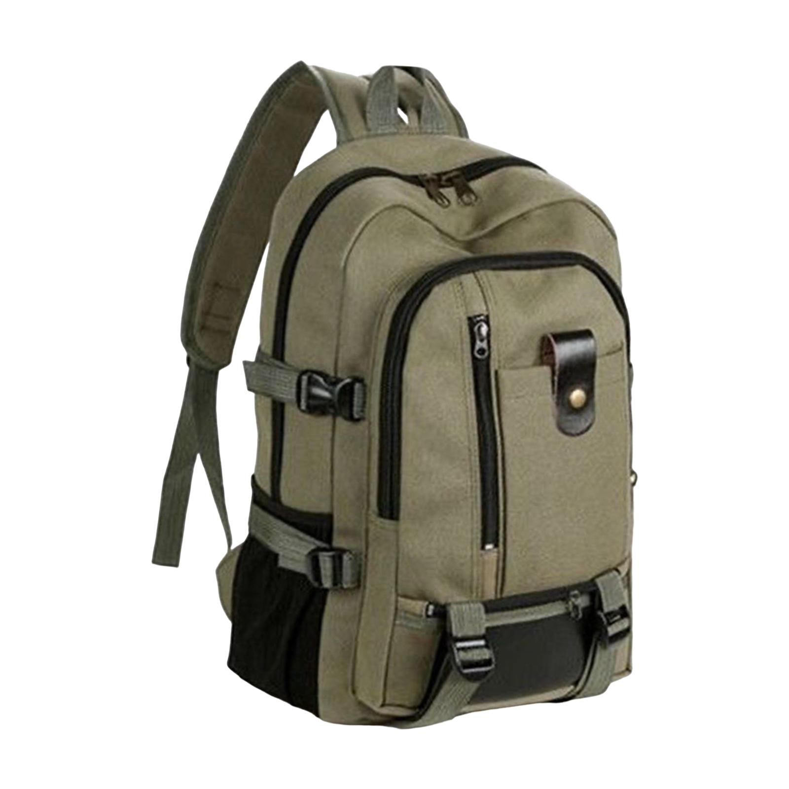 Canvas Backpack Casual - Mochila de viaje grande de lona,