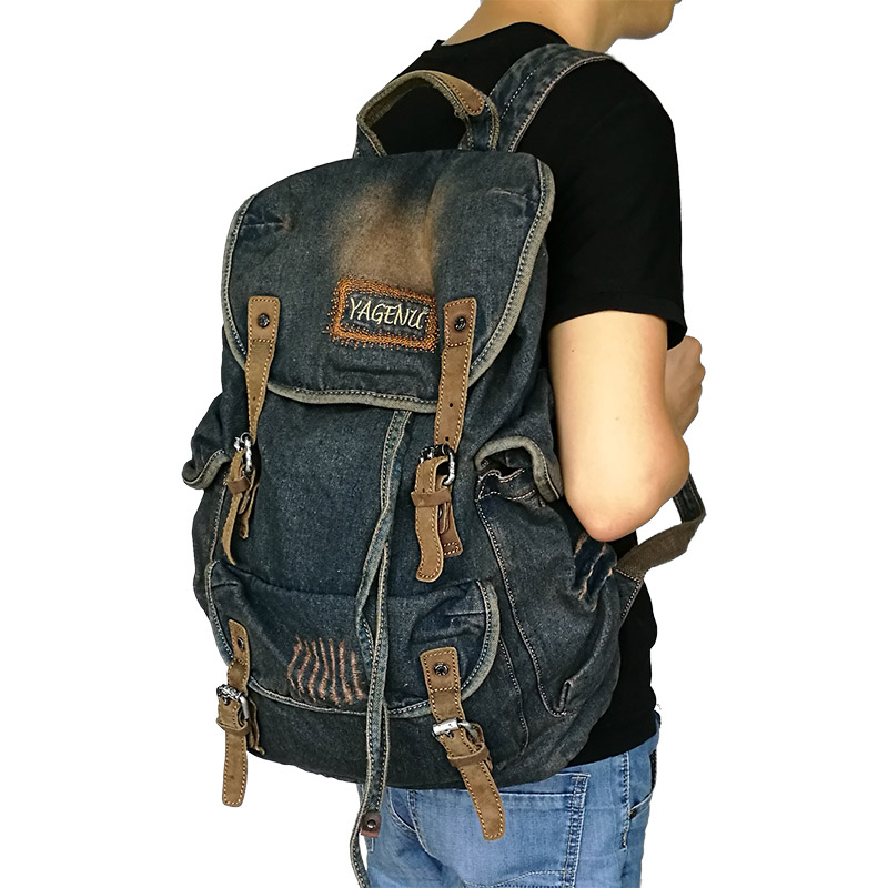 Bolso de hombro doble de cuero - Canvas Backpack Casual reseña y precio