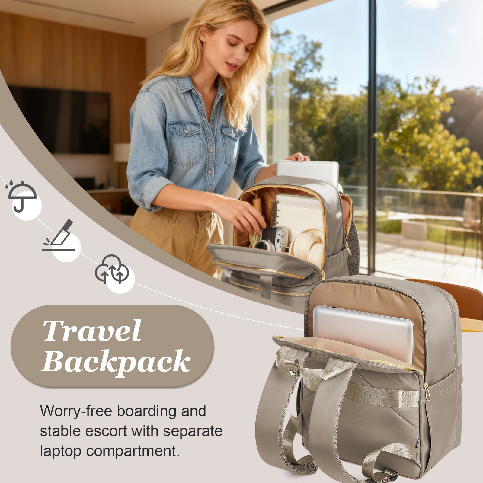 Mochila de viaje Ryanair 40x30 - Canvas Backpack Casual reseña y precio